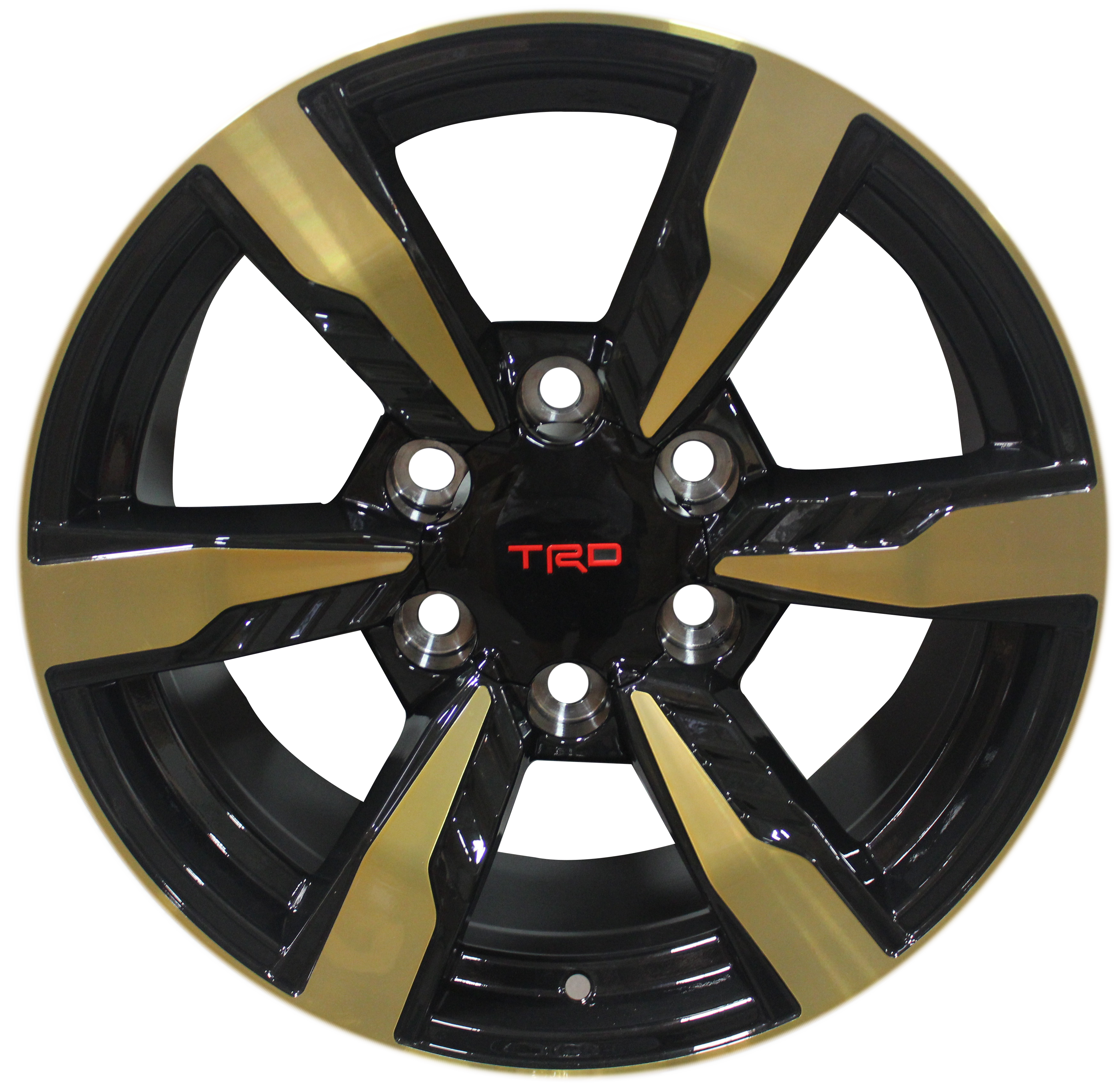 20" Toyota 4Runner FJ Cruiser Tacoma TRD Style Gloss Black & Gold Wheels & Rims