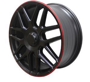 18" Mercedes S-Class CL Matte Black Red Line Wheels & Rims