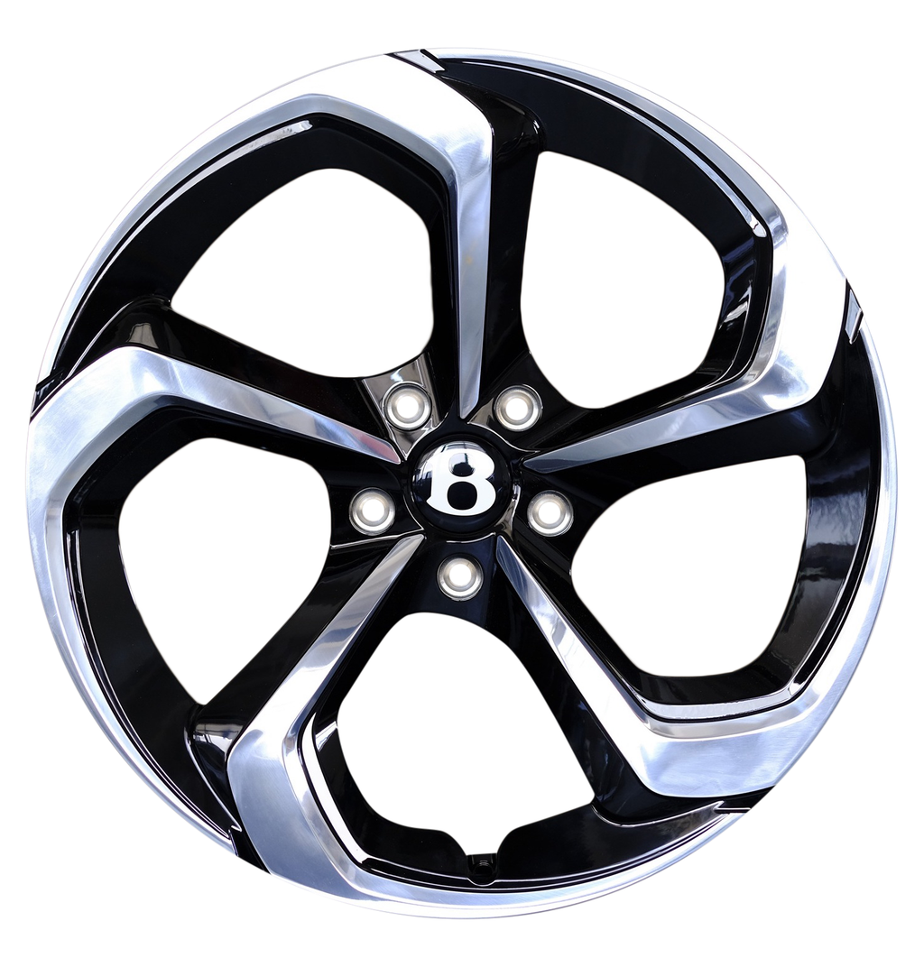 22" Bentley Bentayga Forged Black Machined Wheels & Rims