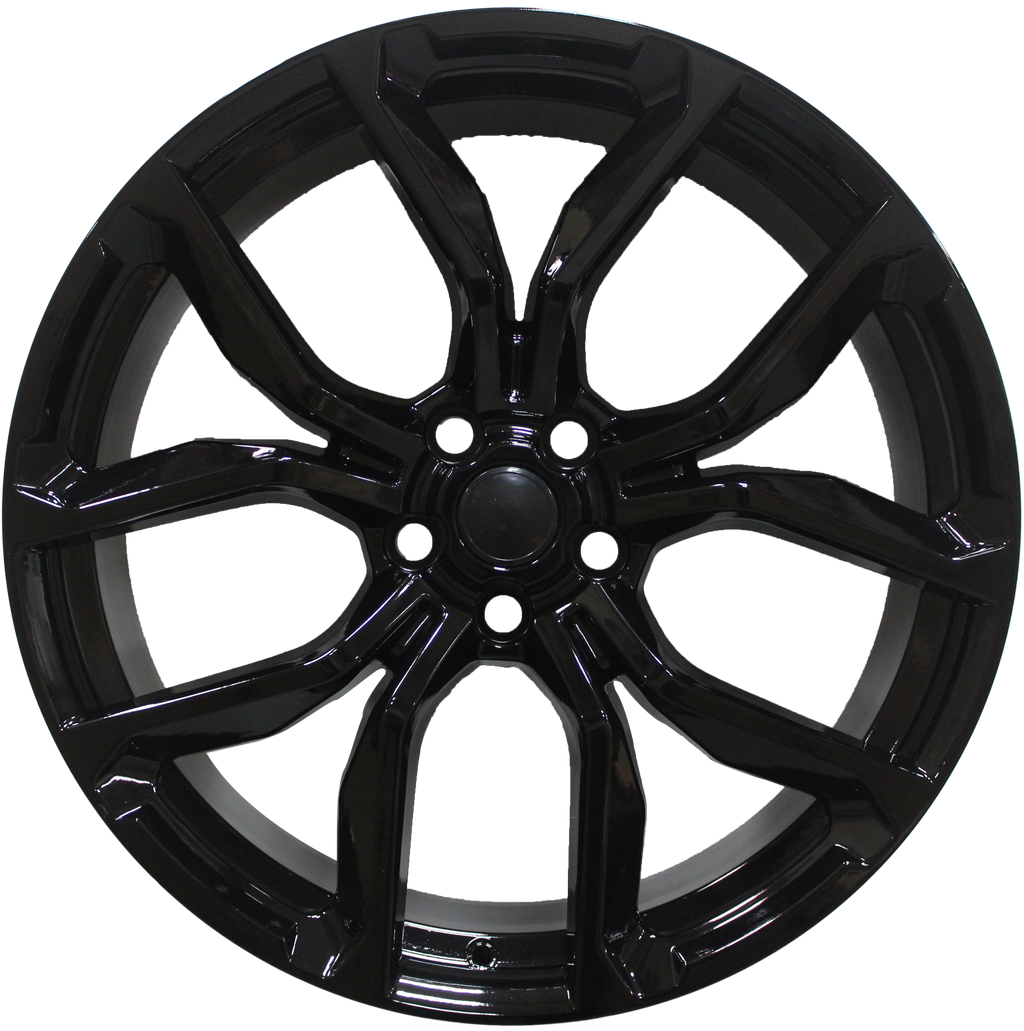 22 Inch Rims fit Range Rover Sport SVR HSE Full Size SVR Style Gloss Black Wheels