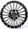 22" Mercedes S-Class S580 S600 S550 S63 Staggered Black Machined Wheels & Rims