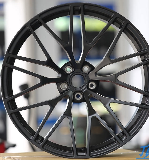 21" Porsche Macan Base Turbo S GTS Forged Matte Black Style 2812 Wheels