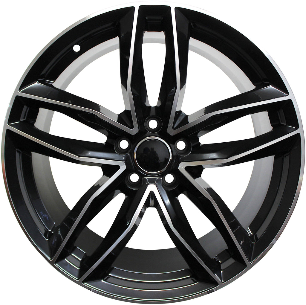 21" Audi Q5 Q7 A5 A6 A7 A8 Black Machined Wheels & Rims