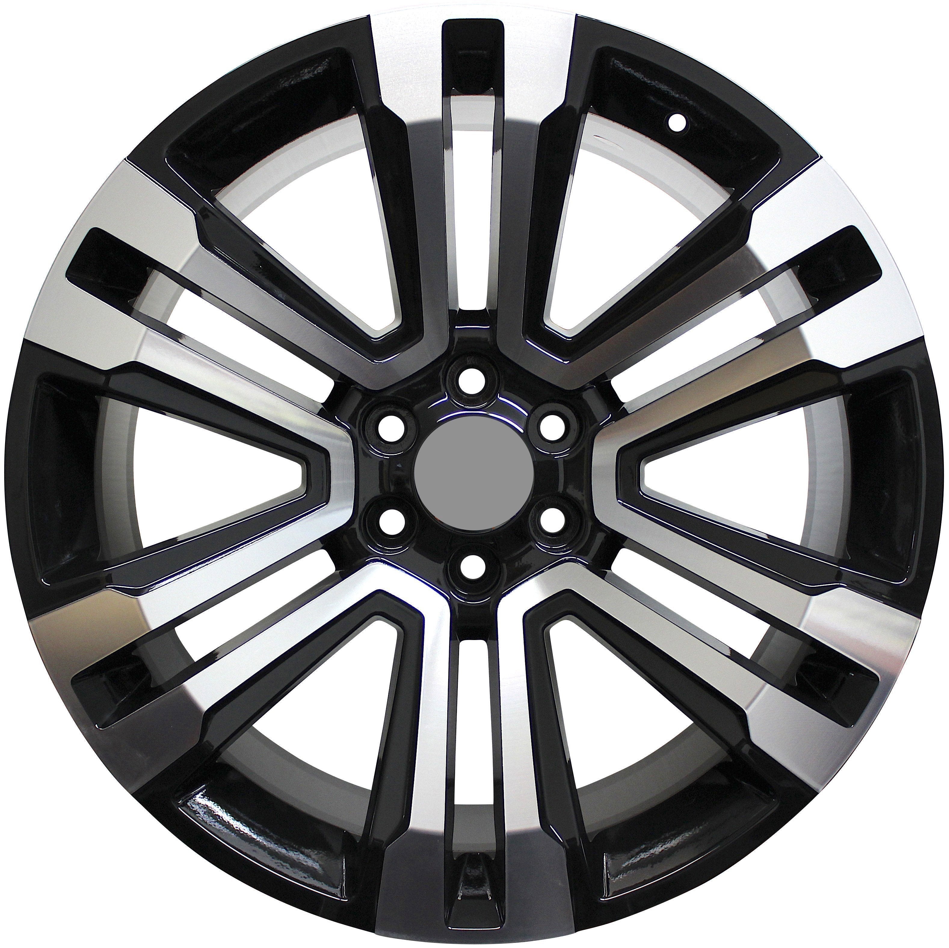 26" Chevy GMC Sierra Denali Yukon Tahoe Suburban Black Machined Wheels & Rims