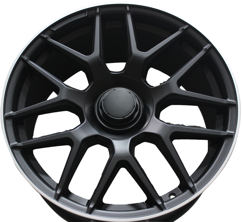 19" Mercedes S-Class CL Staggered Matte Black Machined Lip Wheels & Rims