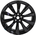 22x9/10 Tesla Model S Model X Gloss Black Twist Spoke Style Staggered Wheels