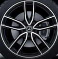 22" Mercedes S-Class S550 S580 S600 Black Machined Style 43 Wheels & Rims
