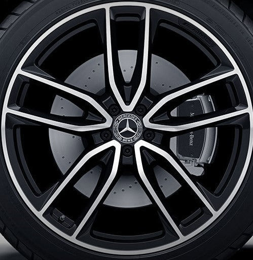 22" Mercedes S-Class S550 S580 S600 Black Machined Style 43 Wheels & Rims