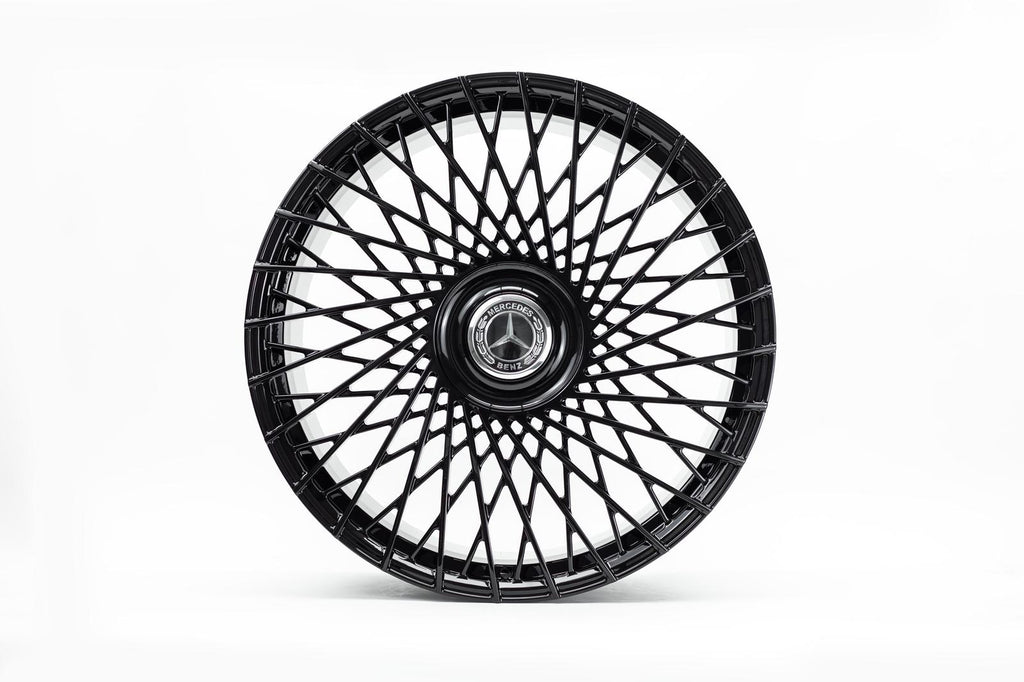 22" Mercedes S-Class Forged Staggered Gloss Black Style 6912 Wheels