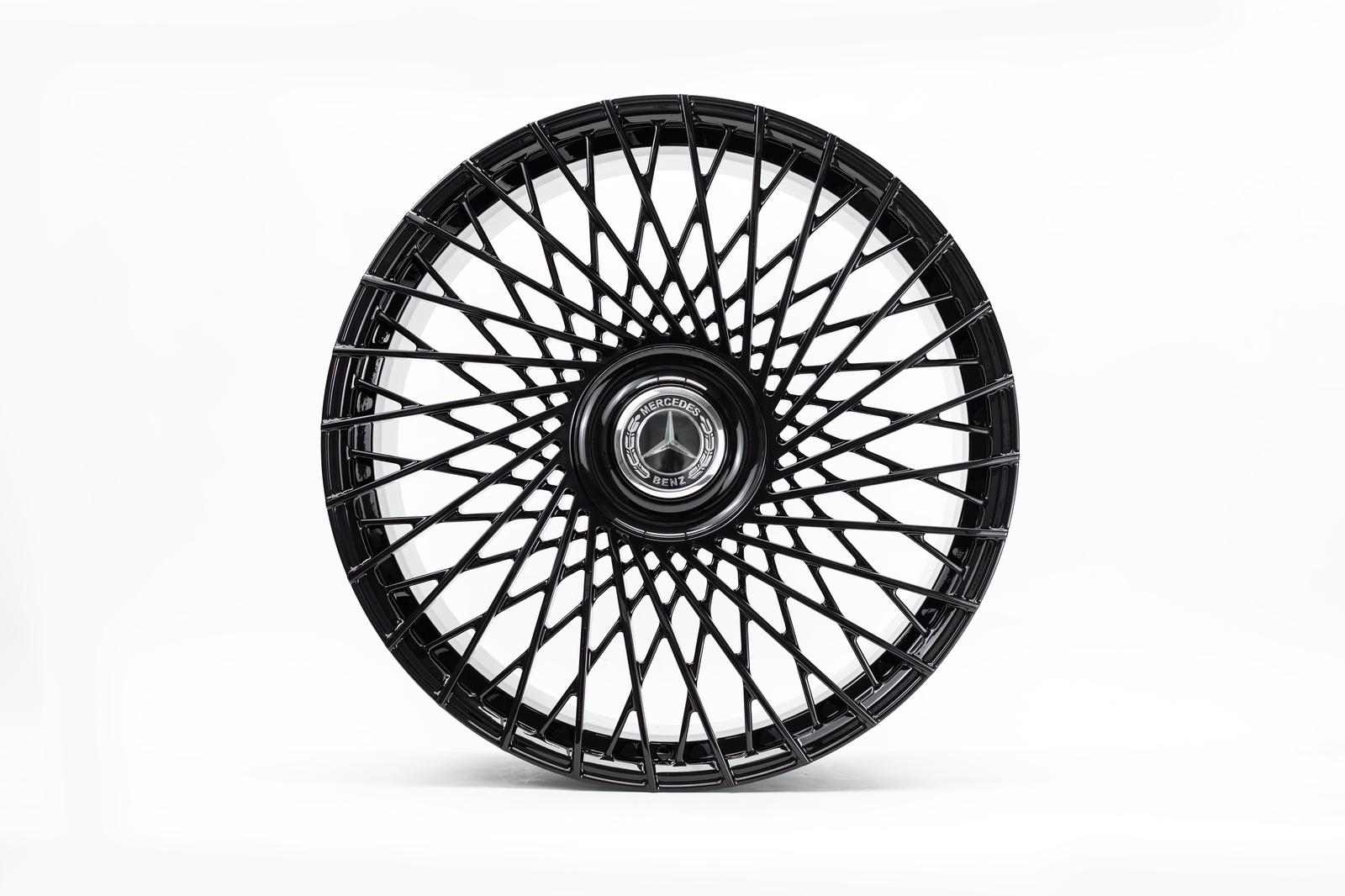 22" Mercedes S-Class Forged Staggered Gloss Black Style 6912 Wheels