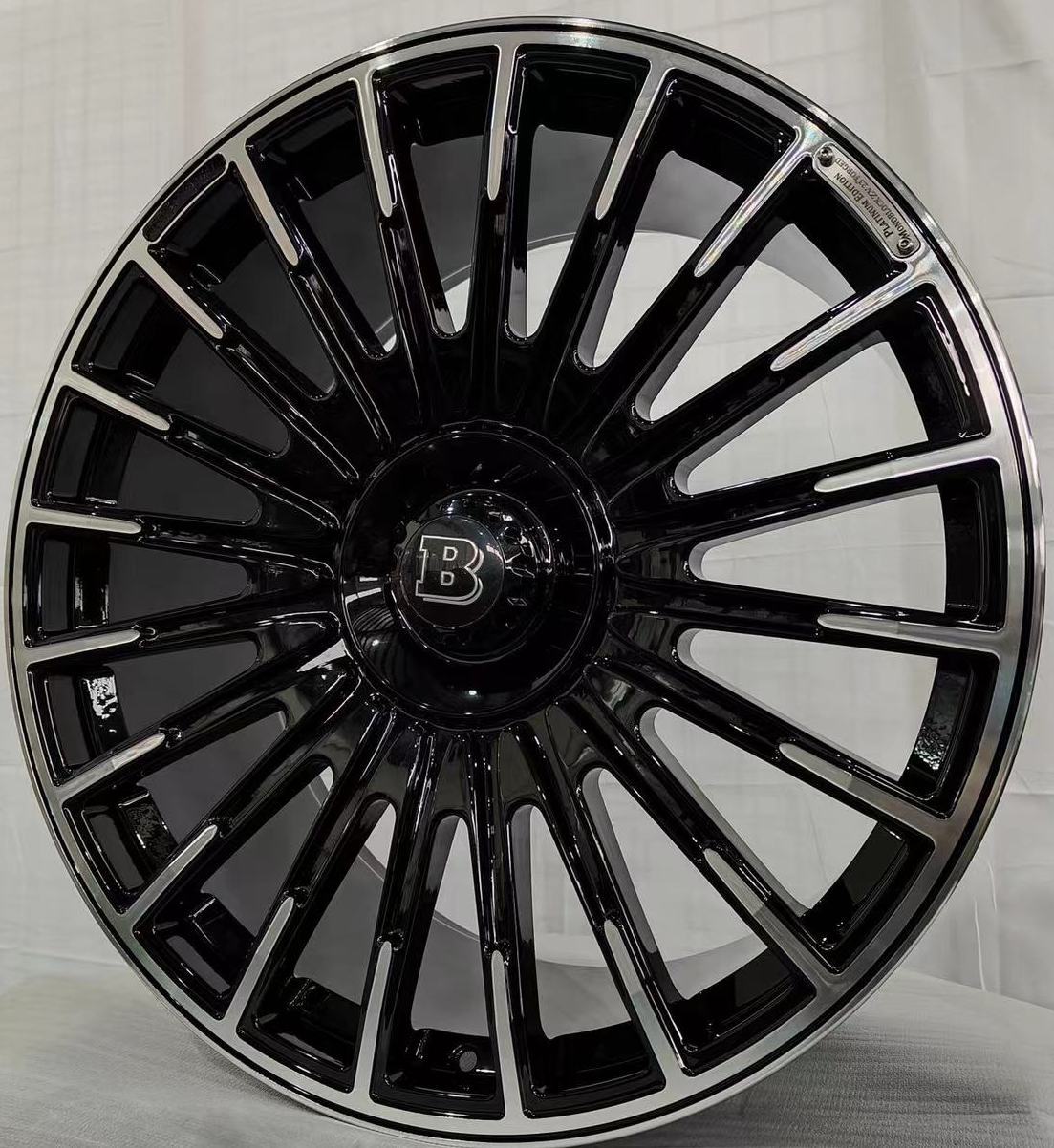 24" Mercedes G-Wagon G580 G550 G63 G65 Brabus Platinum Style Black Machined Wheels & Rims