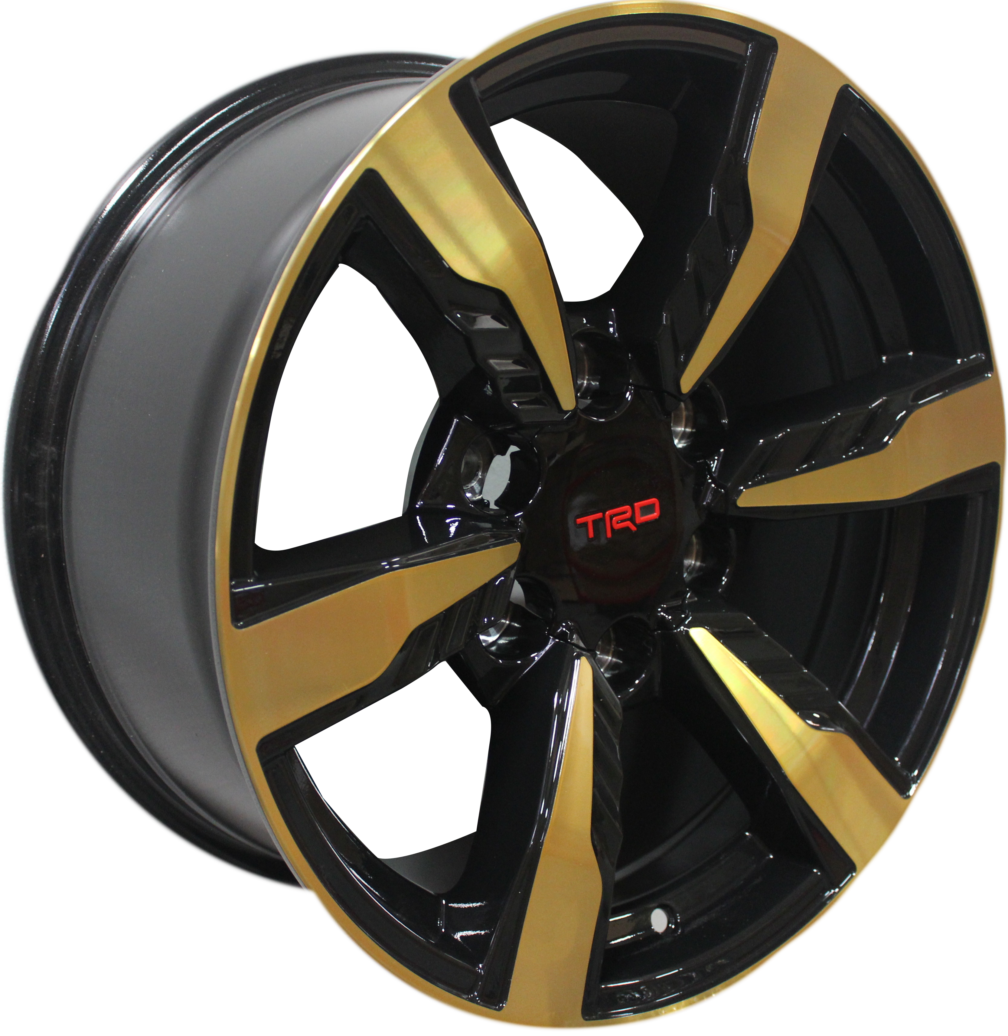 20" Toyota 4Runner FJ Cruiser Tacoma TRD Style Gloss Black & Gold Wheels & Rims