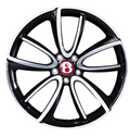 21" Bentley Continental GT Flying Spur Forged Staggered Black Machined Wheels & Rims