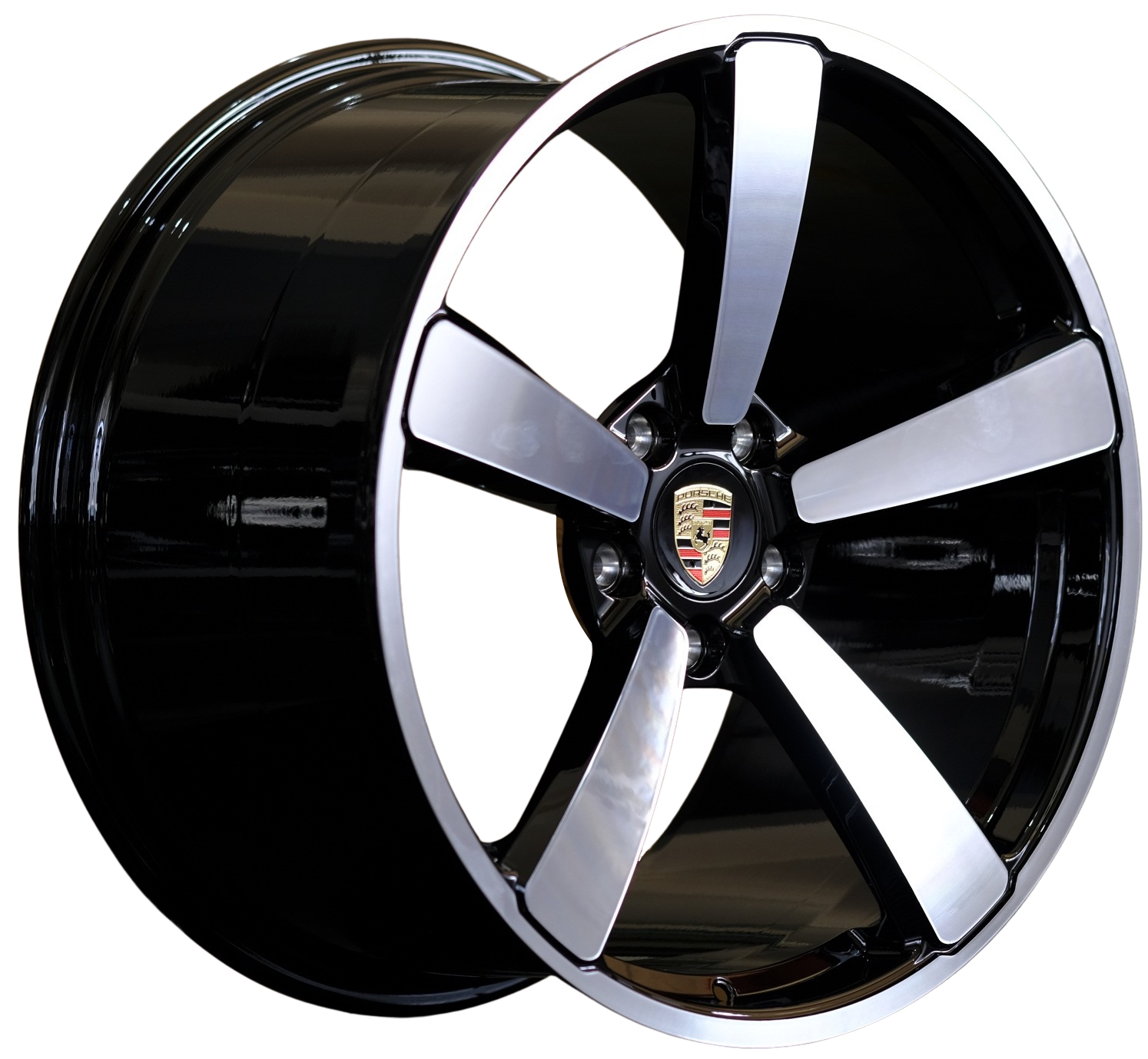20"/21" Porsche 911 Carrera GTS Turbo S Forged Gloss Black Machined Style 29 Wheels & Rims