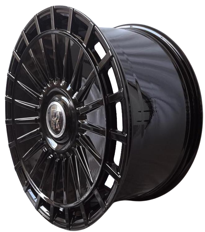 22" Rolls Royce Ghost Cullinan Phantom Forged Gloss Black Style 27 Wheels