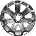 24" Chevy GMC Tahoe Yukon Sierra Silverado Suburban Hyper Silver Chrome Insert Wheels & Rims