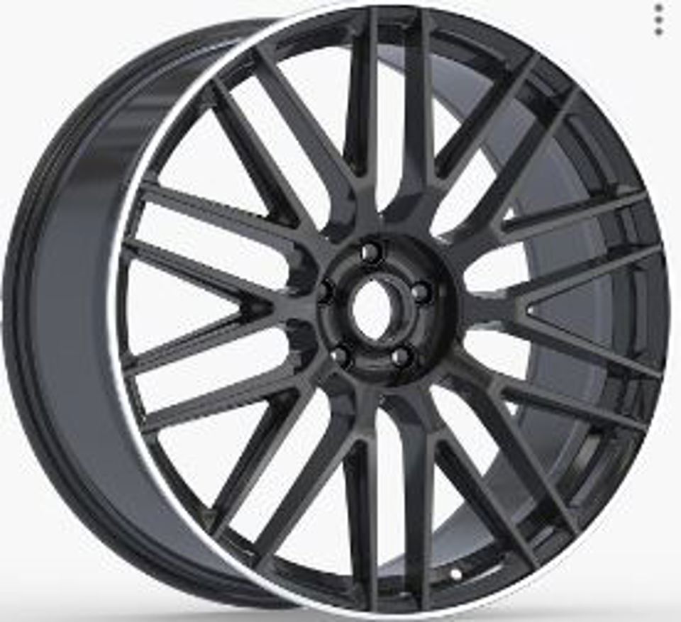 22" Mercedes GLE GLS Staggered Satin Black Machined Lip Style 51 Wheels & Rims