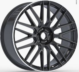 22" Mercedes GLS GLE Staggered Satin Black Machined Lip Style 51-2 Wheels