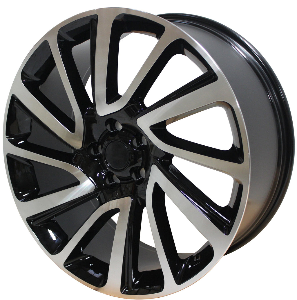 22" Range Rover Full Size / Sport / SVR / Defender Autobiography Black Machined Wheels & Rims