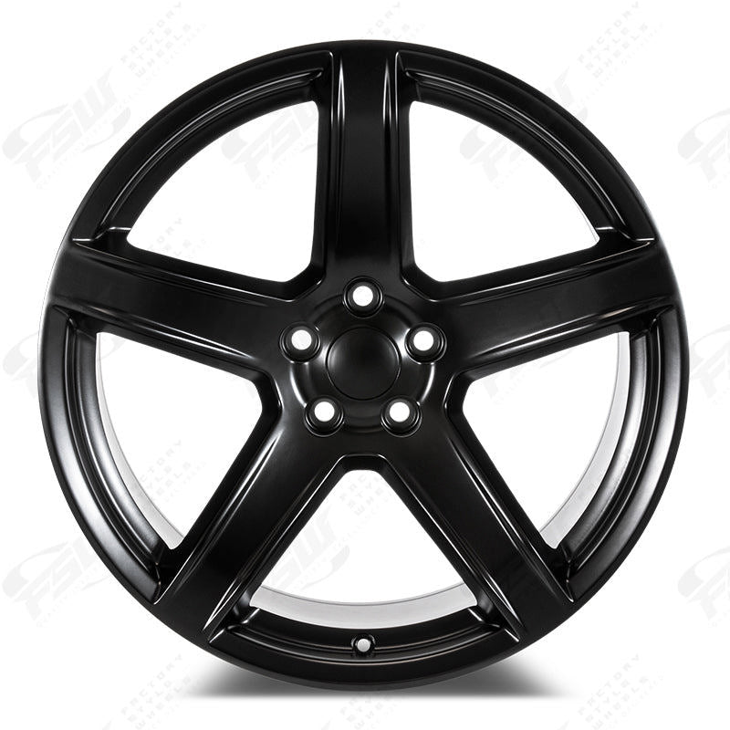 22" Dodge Ram 1500 Staggered Satin Black Style 14 Wheels