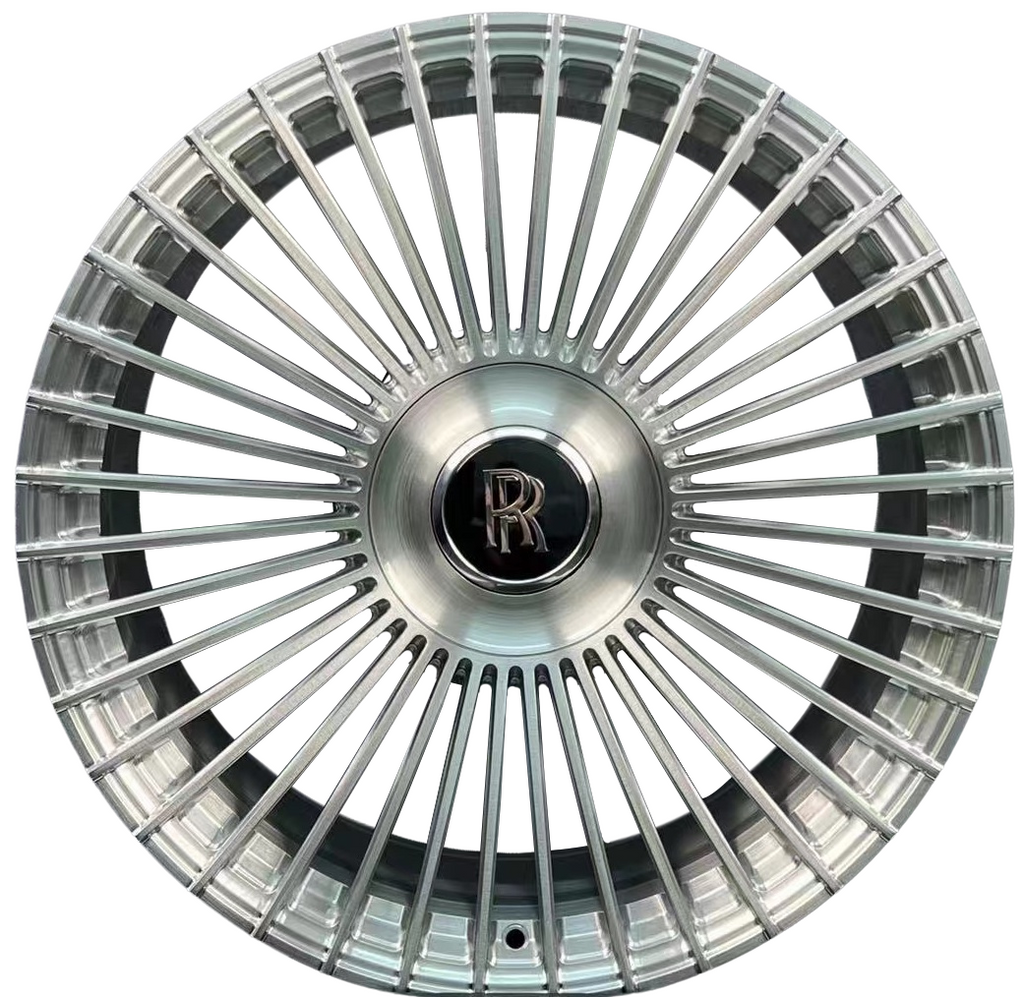 24" Rolls Royce Ghost Cullinan Phantom Forged Silver Brushed Style 17 Wheels & Rims