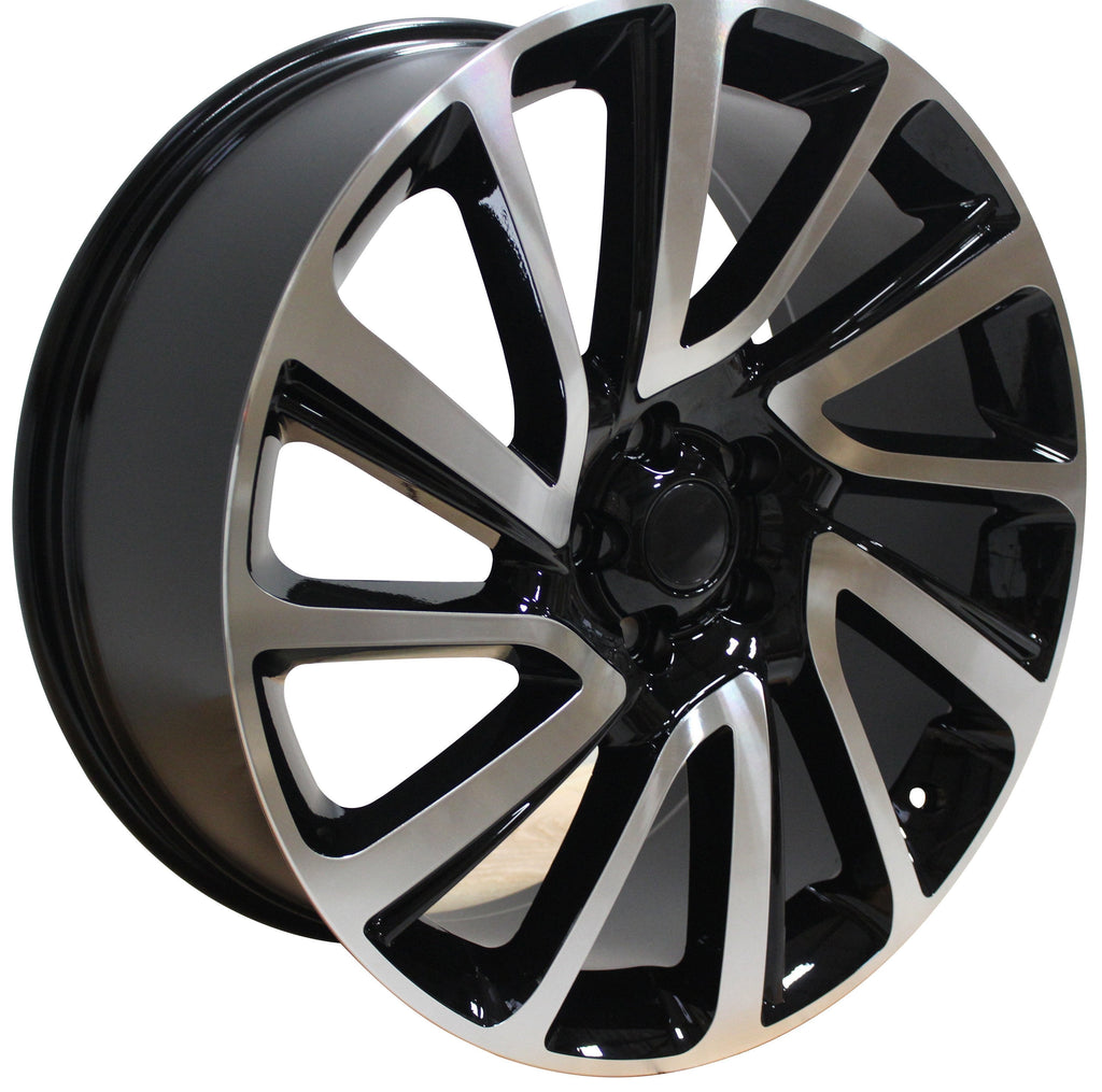 22" Range Rover Full Size / Sport / SVR / Defender Autobiography Black Machined Wheels & Rims