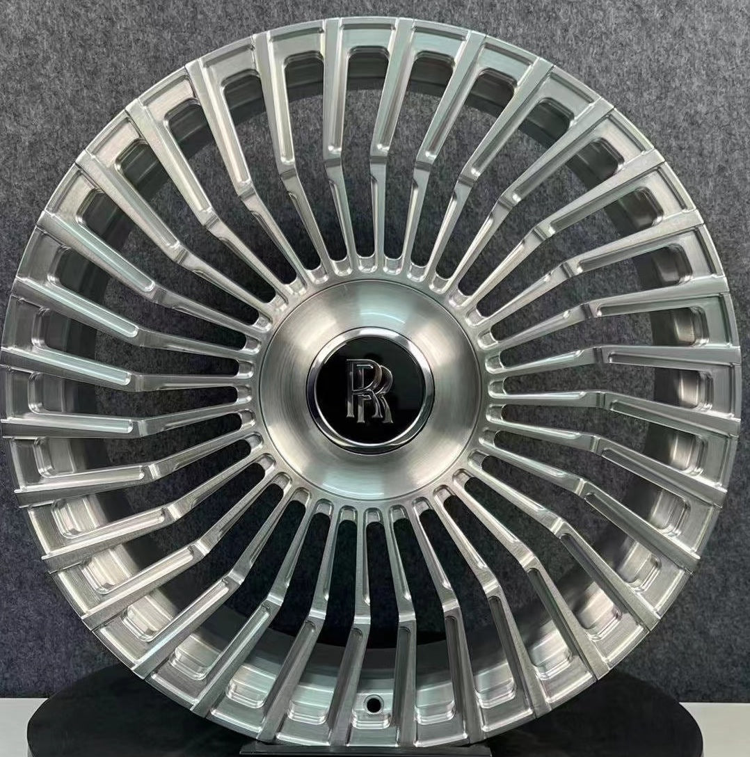 24" Rolls Royce Ghost Wraith Phantom Forged Silver Brushed Style 18 Wheels