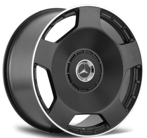 20" Mercedes S-Class E-Class Forged Hammer Satin Black Machined Lip Style 5812 Wheels