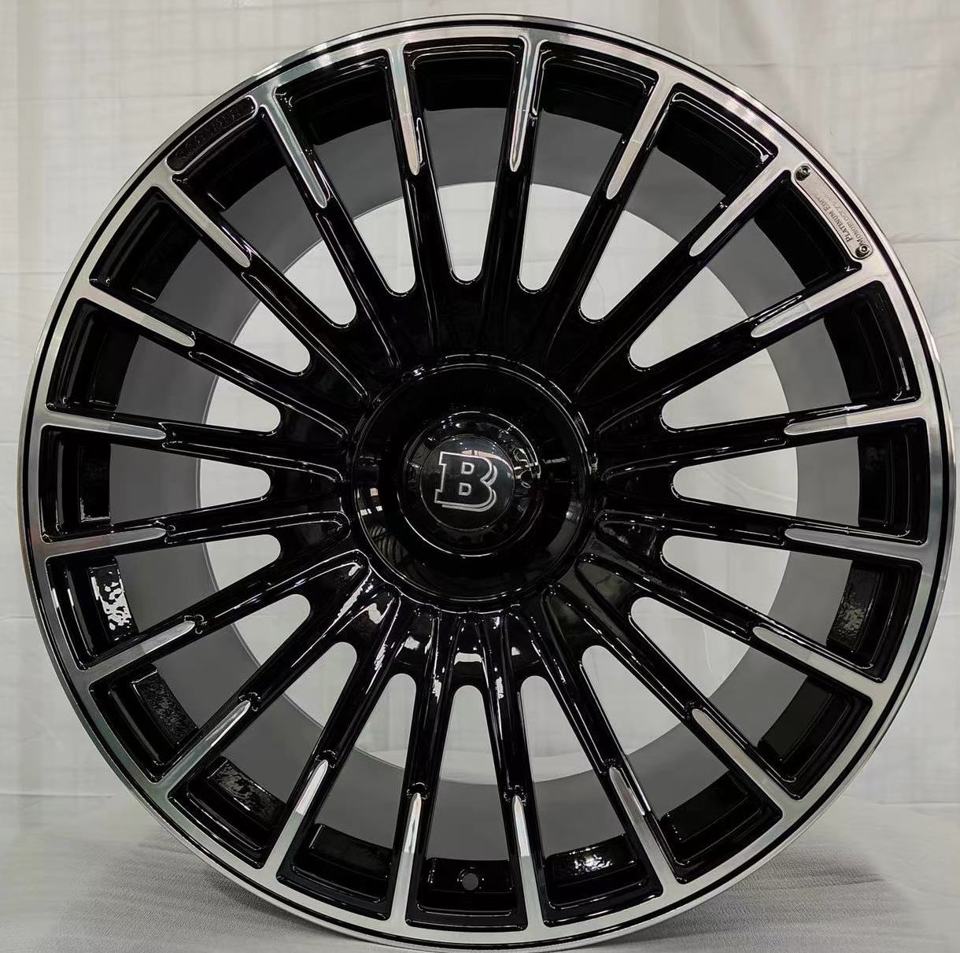24" Mercedes G-Wagon G550 G63 G65 Flowformed Brabus Black Machined Style 53 Wheels