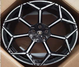 23" Lamborghini Urus Forged Staggered Black Machined Style 16 Wheels