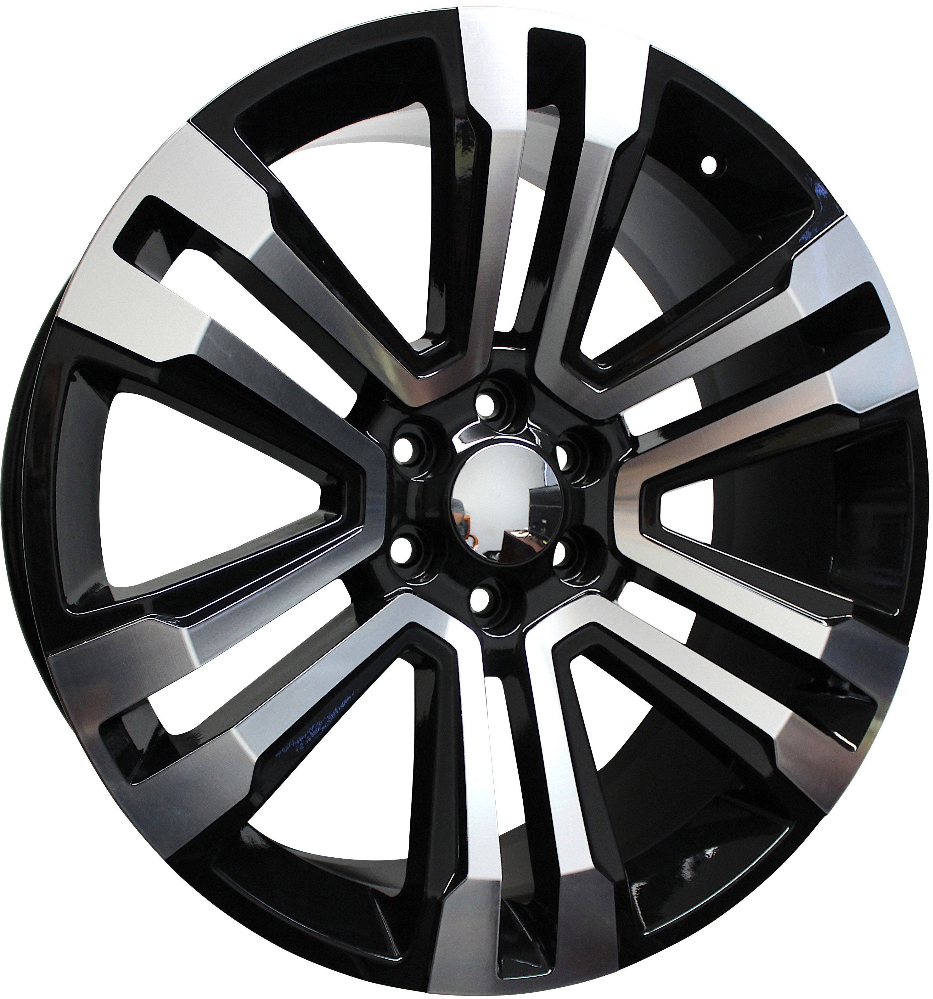 26" Chevy GMC Sierra Denali Yukon Tahoe Suburban Black Machined Wheels & Rims