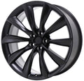 22" Tesla Model S Model X Staggered Satin Black Twist Spoke Wheels & Rims