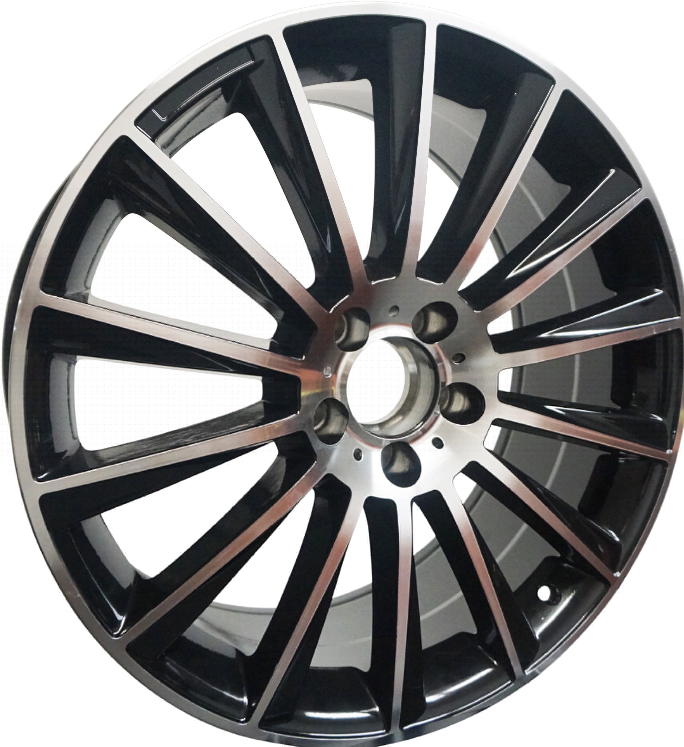 22" Mercedes S-Class CL Staggered Black Machined Wheels & Rims