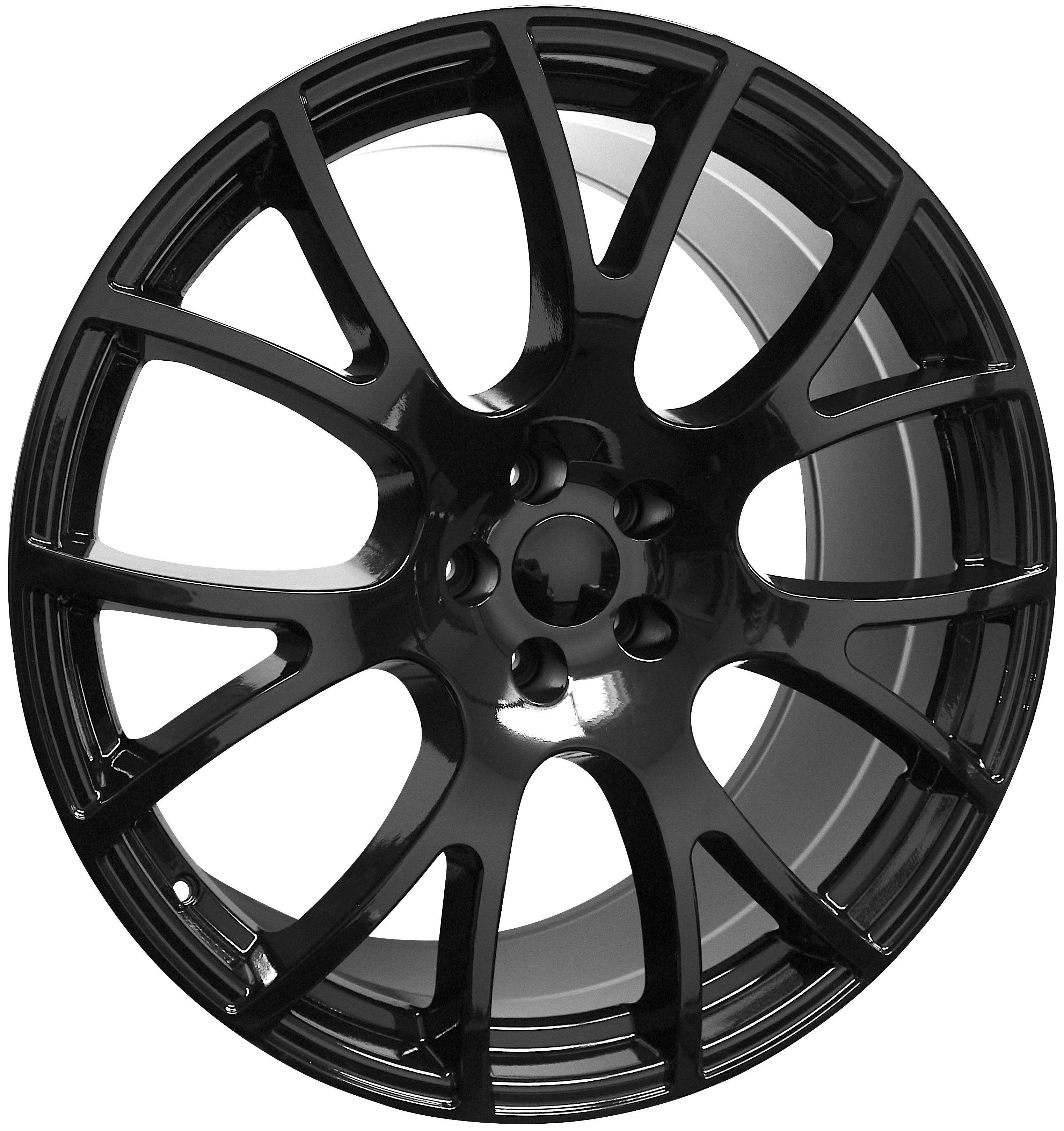 20" Dodge Charger Challenger Magnum Hellcat SRT Staggered Gloss Black Wheels & Rims