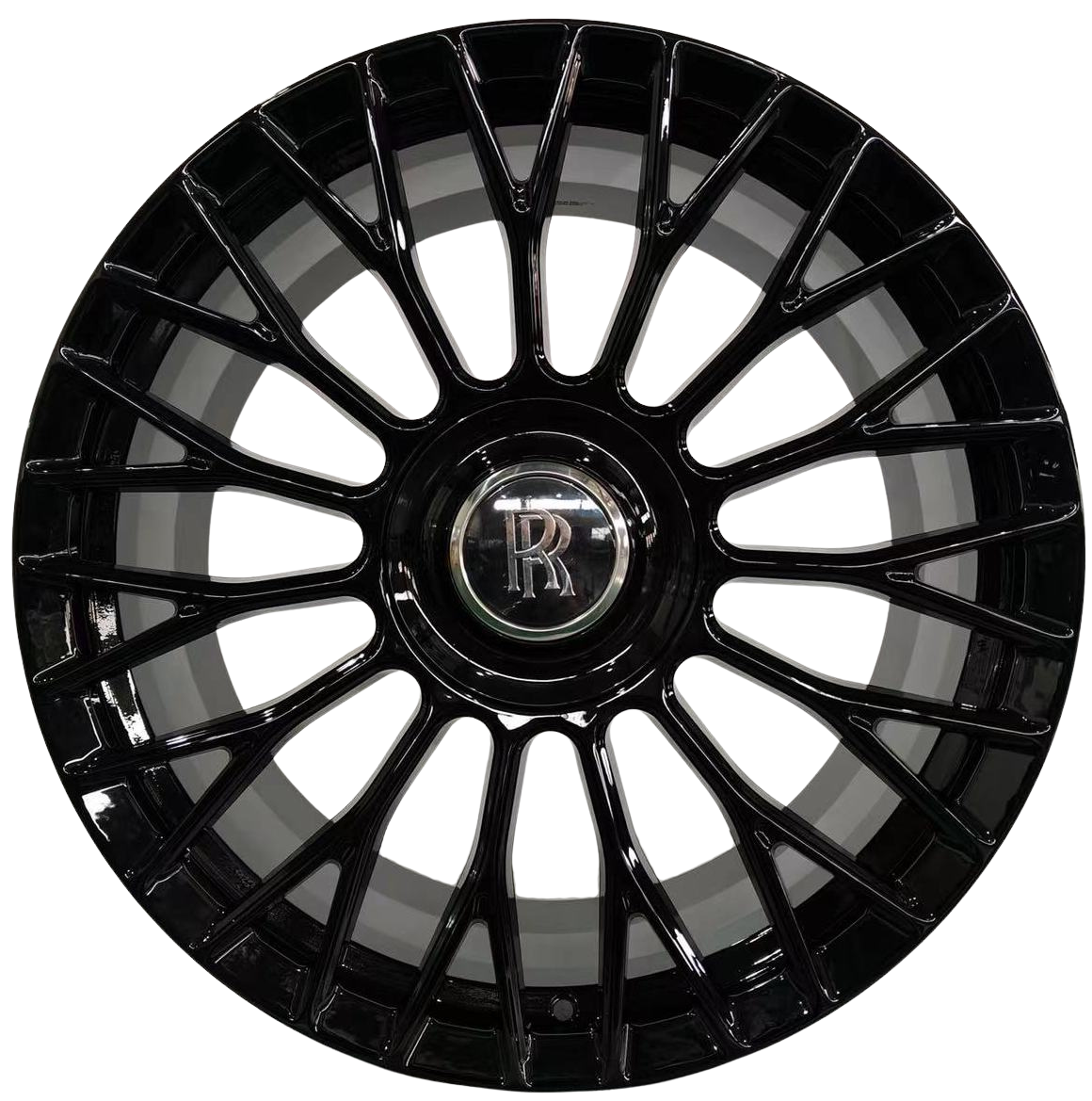 22" Rolls Royce Ghost Cullinan Phantom Forged Gloss Black Style 16 Wheels