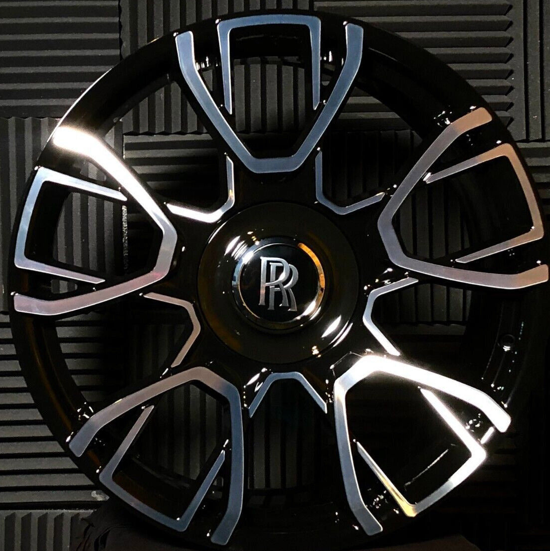 21" Rolls Royce Ghost Wraith Phantom Forged Black Machined Style 2020 Wheels
