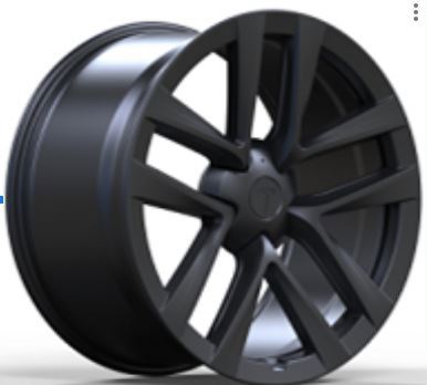 21" Tesla Model S Model X Staggered Satin Black Style 16 Wheels & Rims
