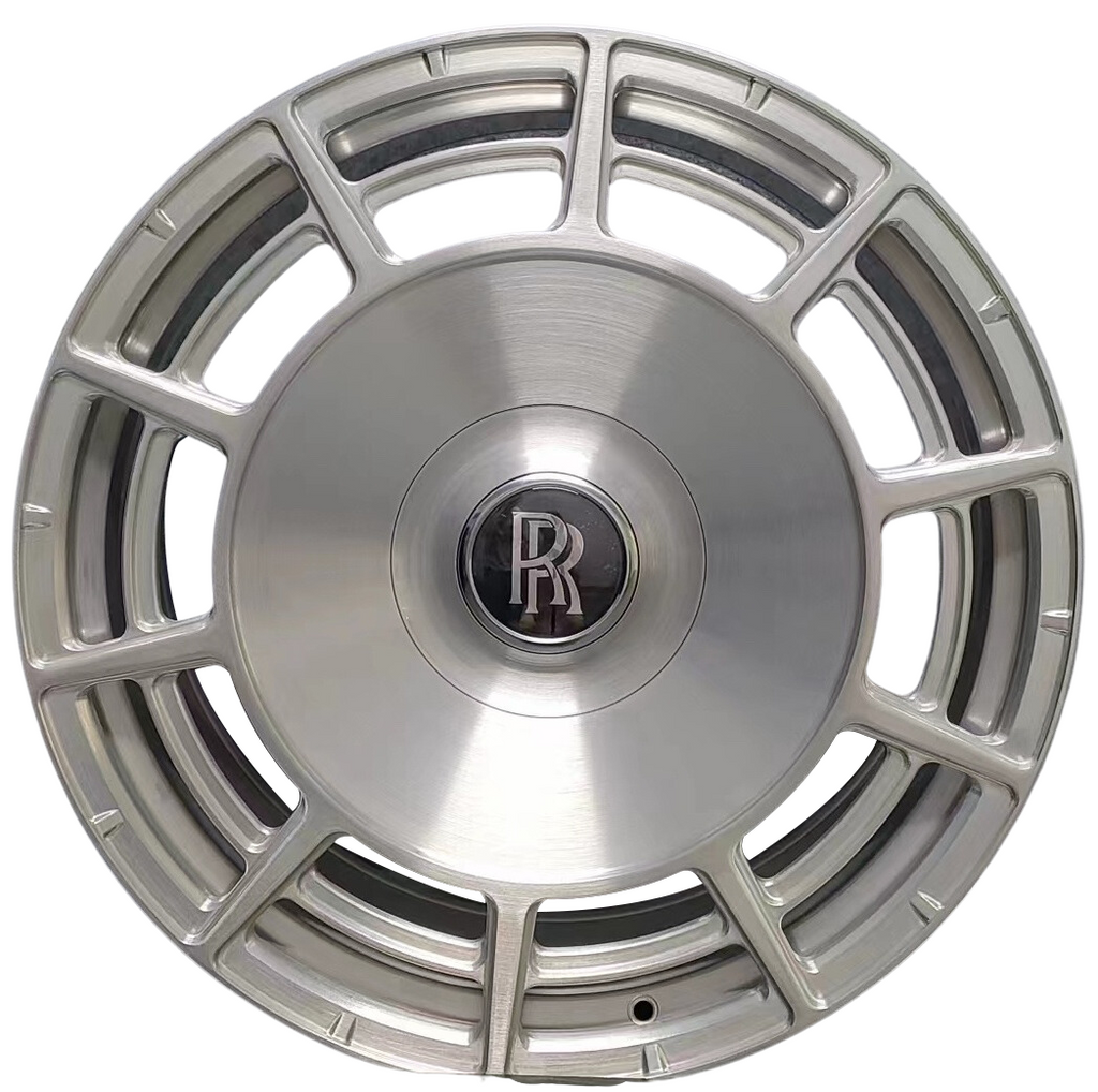 22" Rolls Royce Ghost Cullinan Phantom Forged Staggered Silver Brushed Style 22 Wheels & Rims