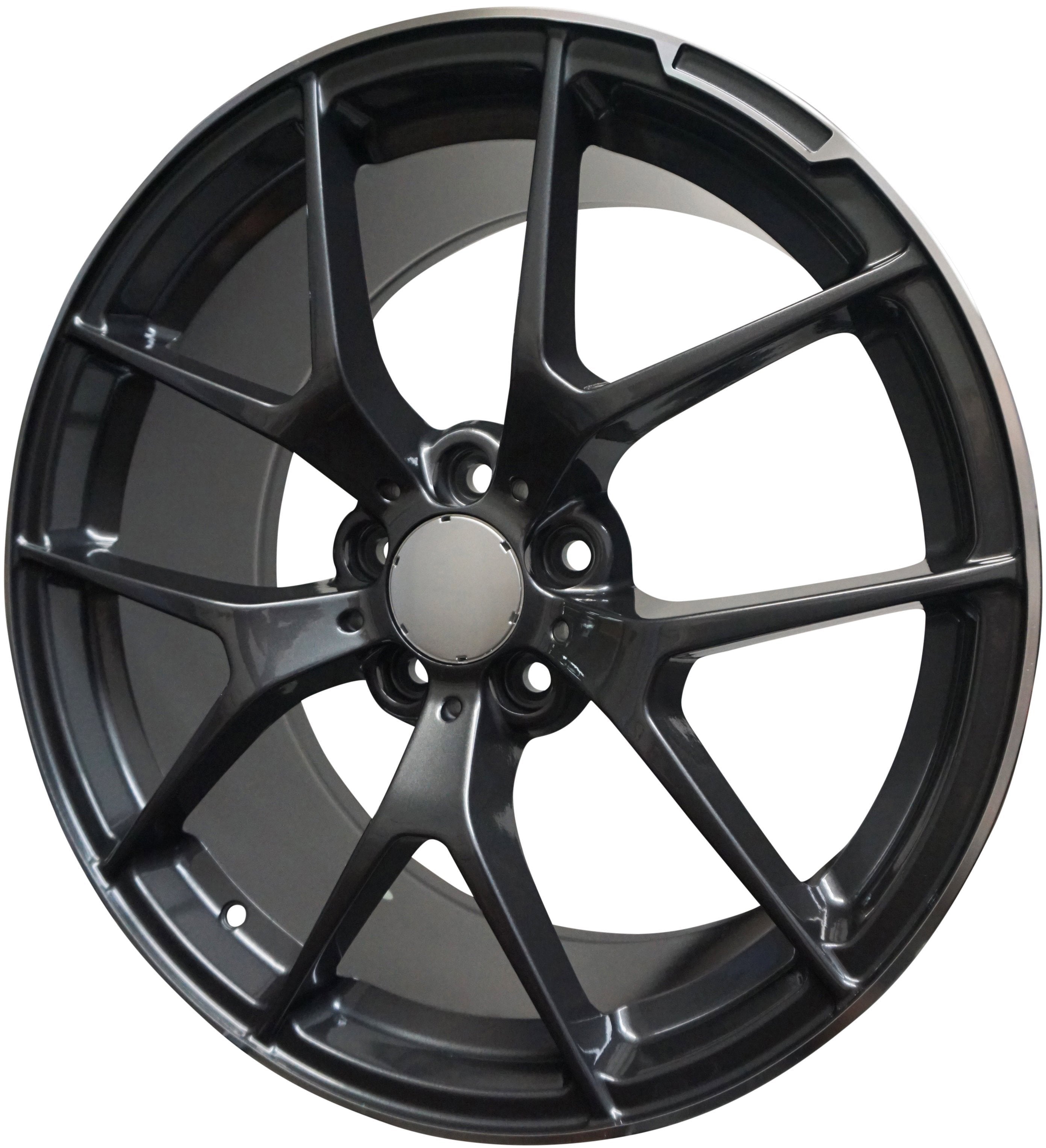 19" Mercedes C-Class E-Class Staggered Satin Black Machined Lip Wheels & Rims