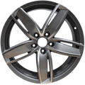 18 Inch Audi Rims RS3 Style Fit A3 A4 A5 A6 S3 S4 S5 S6 Q3 Q5 Gunmetal Machined Wheels