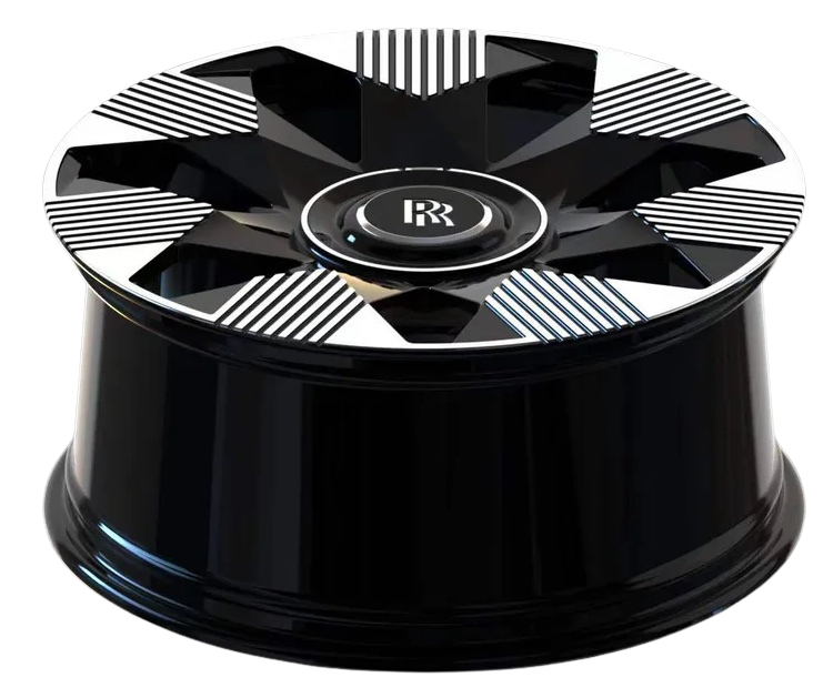 21" Rolls Royce Ghost Cullinan Phantom Forged Spectre Gloss Black Machined Wheels & Rims