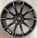 22" Mercedes S-Class S580 S600 Forged Staggered Gloss Black Machined Wheels & Rims
