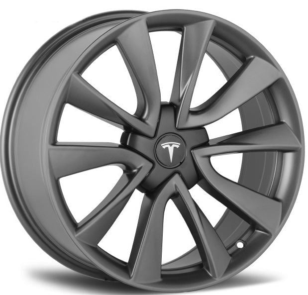 19" Tesla Model 3 Model Y Gunmetal Style 15 Wheels & Rims