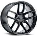 20" Dodge Charger Challenger Magnum Hellcat Staggered Satin Black Wheels & Rims