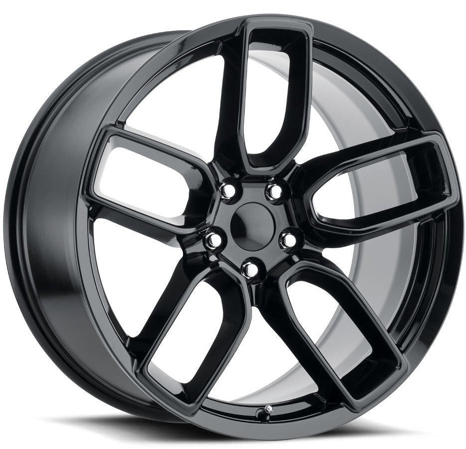 20" Dodge Charger Challenger Magnum Hellcat Staggered Satin Black Wheels & Rims