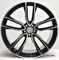 22" Mercedes S-Class S580 S600 S550 S63 Staggered Satin Black Wheels & Rims