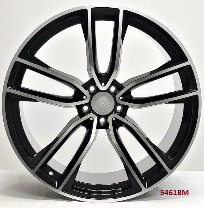 22" Mercedes S-Class S580 S600 S550 S63 Staggered Satin Black Wheels & Rims