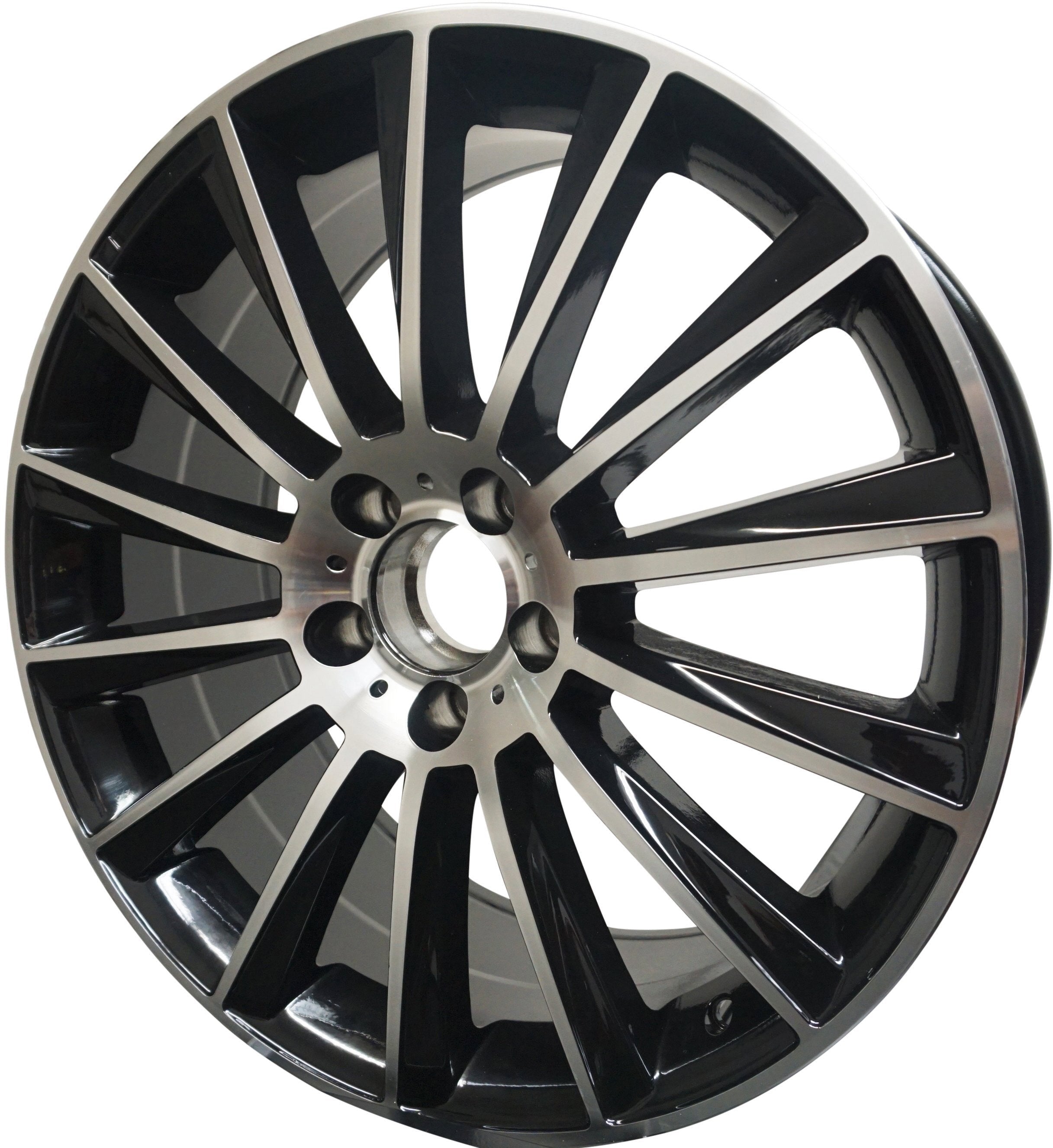 22" Mercedes S-Class CL Staggered Black Machined Wheels & Rims