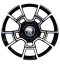 21" Rolls Royce Ghost Cullinan Phantom Forged Staggered Black Machined Wheels & Rims