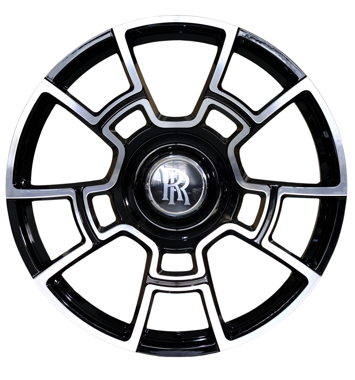 21" Rolls Royce Ghost Cullinan Phantom Forged Staggered Black Machined Wheels & Rims